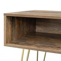 41.73 in. Espresso Modern Entertainment Center Media TV Console with Gold Metal Legs and 2 shelves fit TVs up to 60 in. by Aoibox 18 41.73 in. Espresso Modern Entertainment Center Media TV Console with Gold Metal Legs and 2 shelves fit TVs up to 60 in. by Aoibox -Homepop Sales espresso aoibox tv stands snmx194 1f 1000