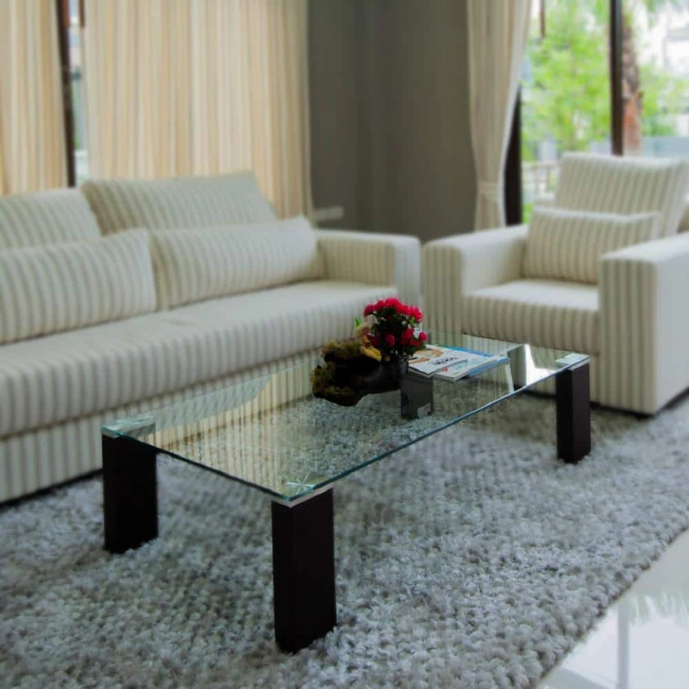 30 in. x 50 in. Clear Rectangle Glass Table Top, 1/2 in. Thick Flat Edge Polished Tempered Radius Corner by Fab Glass and Mirror 6 30 in. x 50 in. Clear Rectangle Glass Table Top, 1/2 in. Thick Flat Edge Polished Tempered Radius Corner by Fab Glass and Mirror - Image 6