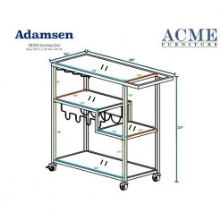 Serving Cart on Wheels, Champagne & Mirror Kitchen Storage Wine Liquor Cart Stand with Portable Handle by Aoibox 14 Serving Cart on Wheels, Champagne & Mirror Kitchen Storage Wine Liquor Cart Stand with Portable Handle by Aoibox -Homepop Sales gold and clear glass aoibox bar carts snmx722 76 1000