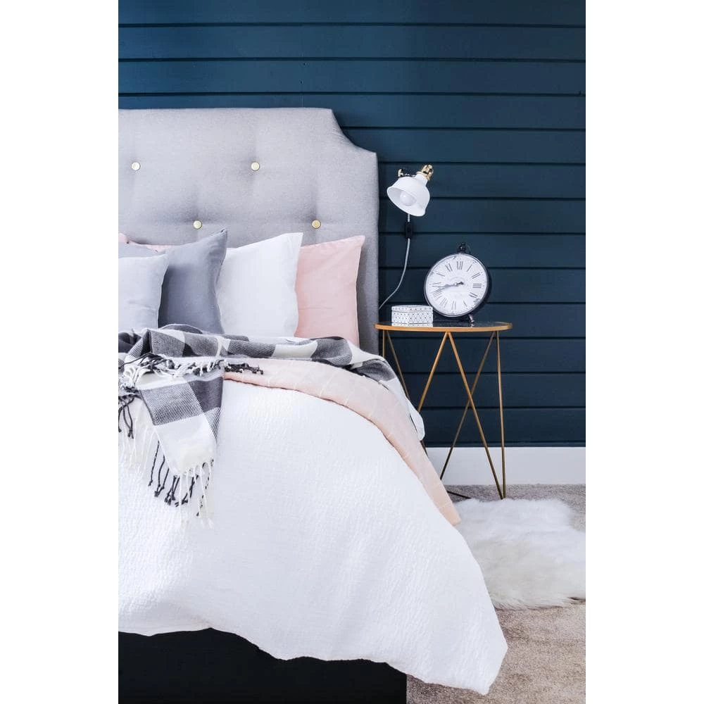 24 in. Metal Accent Triangle Gold Base Round Mirror Top Accent Table by Homepop 10 24 in. Metal Accent Triangle Gold Base Round Mirror Top Accent Table by Homepop - Image 10