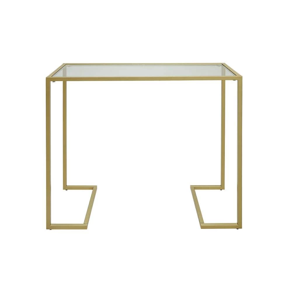 Monaco 38 in. Gold Standard Rectangle Glass Console Table by Carolina Cottage 1 Monaco 38 in. Gold Standard Rectangle Glass Console Table by Carolina Cottage