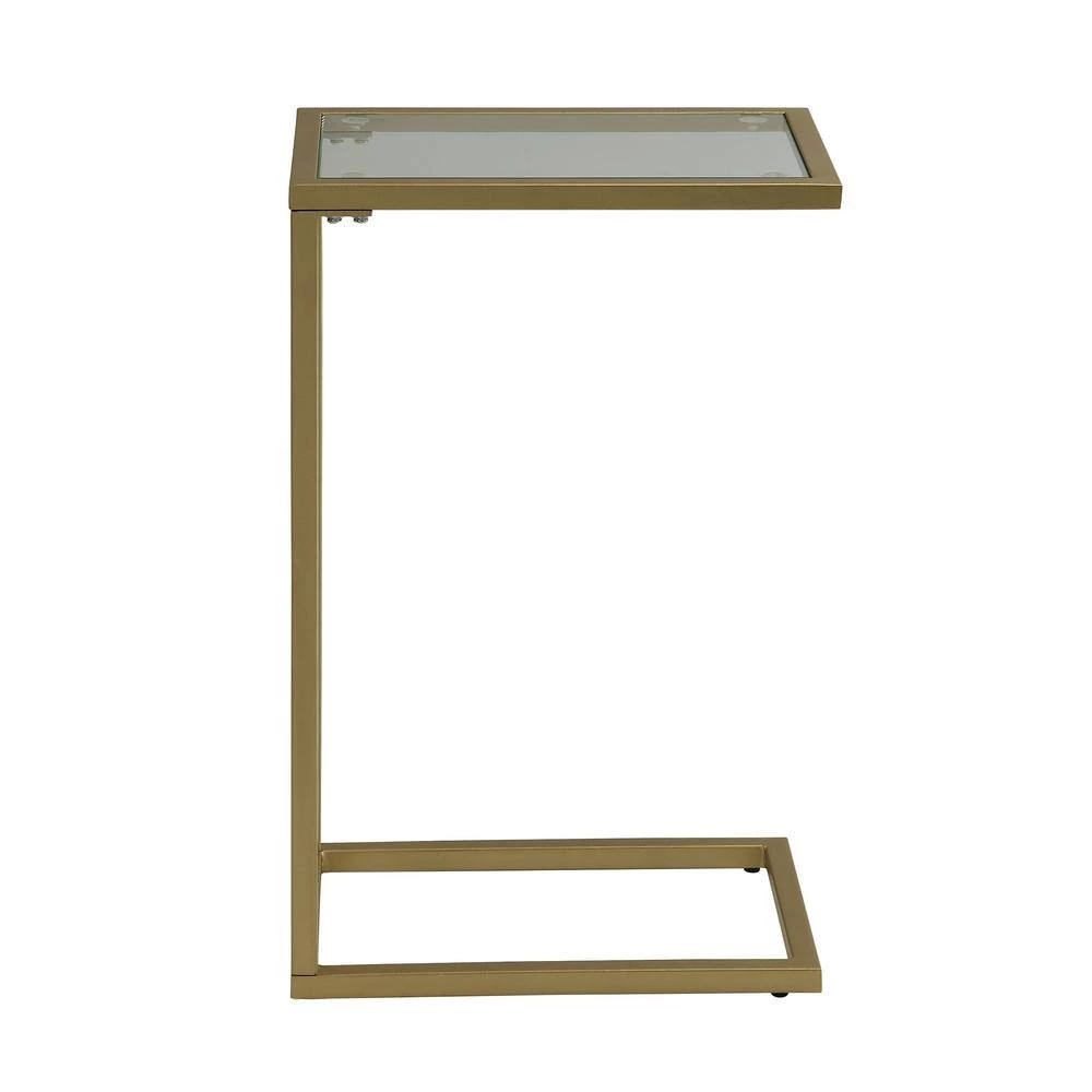 Ansley Gold Glass Top Tray Table by Carolina Cottage 2 Ansley Gold Glass Top Tray Table by Carolina Cottage - Image 2