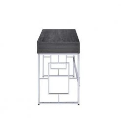 Gray Wooden Vanity Table with Mirror And 3 Compartments by Aoibox 15 Gray Wooden Vanity Table with Mirror And 3 Compartments by Aoibox -Homepop Sales gray aoibox makeup vanities snmx090 1f 1000