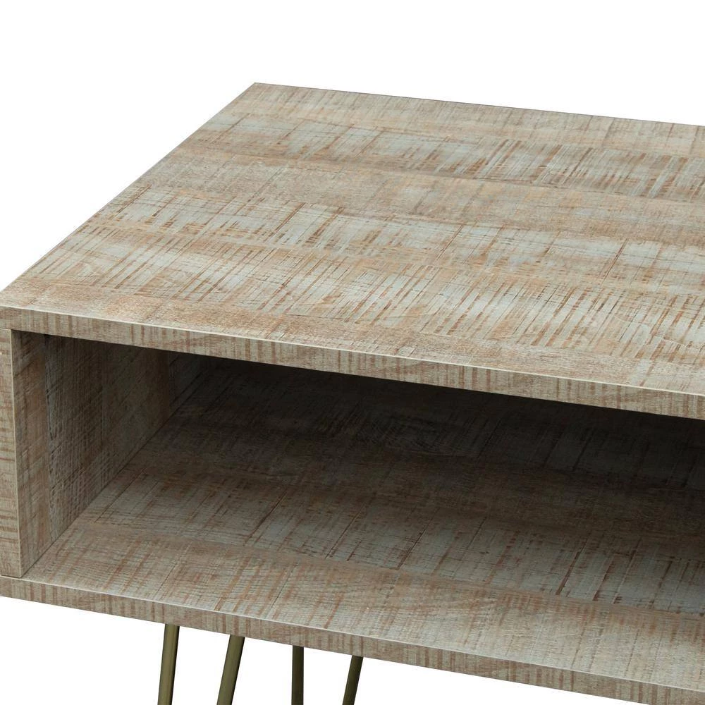 41.73 in. Gray Modern Entertainment Center Media TV Console with 4 Gold Metal Legs and 2 shelves fit TVs up to 60 in. by Aoibox 7 41.73 in. Gray Modern Entertainment Center Media TV Console with 4 Gold Metal Legs and 2 shelves fit TVs up to 60 in. by Aoibox - Image 7