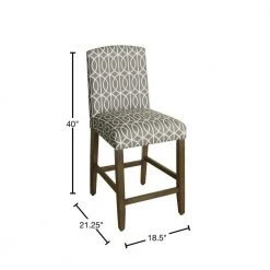Finley Curved Top Gray Trellis Upholstery 24 in. Counter Height Barstool by Homepop 7 Finley Curved Top Gray Trellis Upholstery 24 in. Counter Height Barstool by Homepop -Homepop Sales gray homepop bar stools k7576 24 a769 40 1000