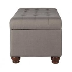 Large Tufted Gray Textured Solid Bench with Storage 18 in Height x 40 in Width X 20 in Depth by Homepop 17 Large Tufted Gray Textured Solid Bench with Storage 18 in Height x 40 in Width X 20 in Depth by Homepop -Homepop Sales gray homepop bedroom benches k6189 f1370 1f 1000