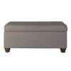 Large Tufted Gray Textured Solid Bench with Storage 18 in Height x 40 in Width X 20 in Depth by Homepop