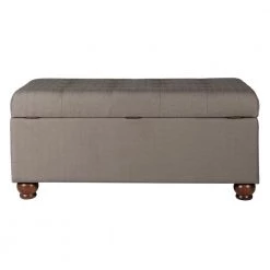 Large Tufted Gray Textured Solid Bench with Storage 18 in Height x 40 in Width X 20 in Depth by Homepop 14 Large Tufted Gray Textured Solid Bench with Storage 18 in Height x 40 in Width X 20 in Depth by Homepop -Homepop Sales gray homepop bedroom benches k6189 f1370 66 1000