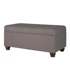 Large Tufted Gray Textured Solid Bench with Storage 18 in Height x 40 in Width X 20 in Depth by Homepop 15 Large Tufted Gray Textured Solid Bench with Storage 18 in Height x 40 in Width X 20 in Depth by Homepop -Homepop Sales gray homepop bedroom benches k6189 f1370 c3 1000