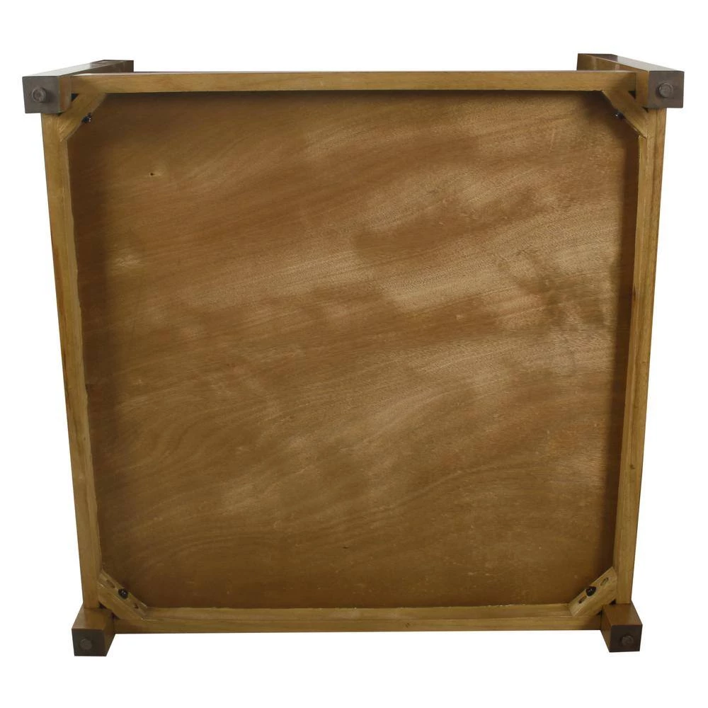 Gray Tufted Ottoman with Black Metal and Honey Oak Wood Legs with Storage 20 in. H x 30 in. W x 30 in. D by Homepop 8 Gray Tufted Ottoman with Black Metal and Honey Oak Wood Legs with Storage 20 in. H x 30 in. W x 30 in. D by Homepop - Image 8