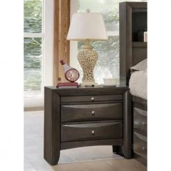 Ireland Storage 2-Drw & 1-Tray Gray Oak Nightstand with DT English Front & Back 26" x 17" x 25"H by Aoibox 11 Ireland Storage 2-Drw & 1-Tray Gray Oak Nightstand with DT English Front & Back 26" x 17" x 25"H by Aoibox -Homepop Sales gray oak aoibox nightstands snmx580 31 1000