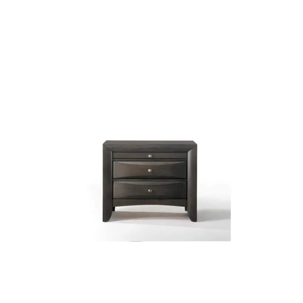Ireland Storage 2-Drw & 1-Tray Gray Oak Nightstand with DT English Front & Back 26" x 17" x 25"H by Aoibox 1 Ireland Storage 2-Drw & 1-Tray Gray Oak Nightstand with DT English Front & Back 26" x 17" x 25"H by Aoibox