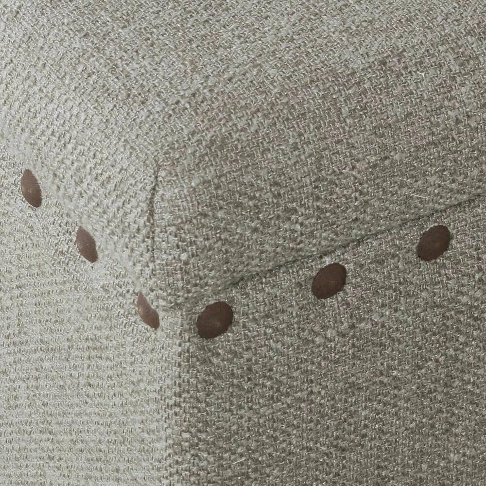 Luxury Gray Woven Storage Bench with Nailhead Trim 18 in. Height x 46 in. Width x 18 in. Depth by Homepop 10 Luxury Gray Woven Storage Bench with Nailhead Trim 18 in. Height x 46 in. Width x 18 in. Depth by Homepop - Image 10