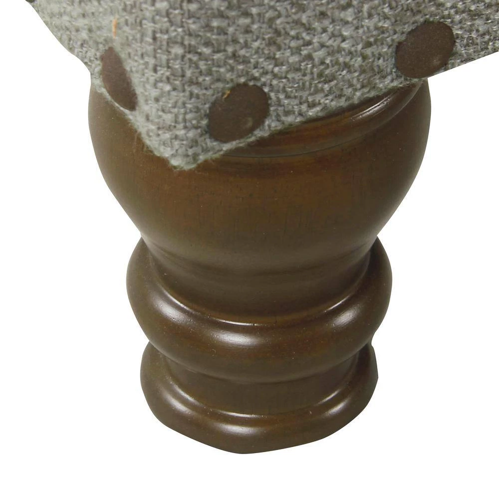 Luxury Gray Woven Storage Bench with Nailhead Trim 18 in. Height x 46 in. Width x 18 in. Depth by Homepop 12 Luxury Gray Woven Storage Bench with Nailhead Trim 18 in. Height x 46 in. Width x 18 in. Depth by Homepop - Image 12