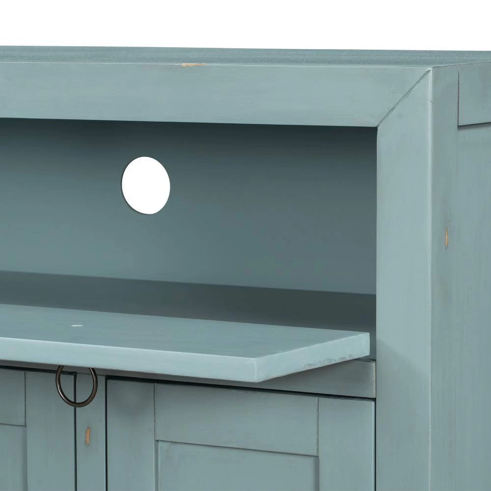 60 in. W x 15.9 in. D x 36.2 in. H Wood Storage Cabinet with 2 Drawers and 2 Shelves, Sideboard Table Cabinet, Green by Aoibox 9 60 in. W x 15.9 in. D x 36.2 in. H Wood Storage Cabinet with 2 Drawers and 2 Shelves, Sideboard Table Cabinet, Green by Aoibox - Image 9