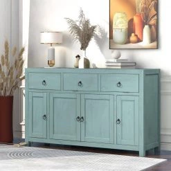60 in. W x 15.9 in. D x 36.2 in. H Wood Storage Cabinet with 2 Drawers and 2 Shelves, Sideboard Table Cabinet, Green by Aoibox 25 60 in. W x 15.9 in. D x 36.2 in. H Wood Storage Cabinet with 2 Drawers and 2 Shelves, Sideboard Table Cabinet, Green by Aoibox -Homepop Sales green aoibox accent cabinets snmx2080 31 1000