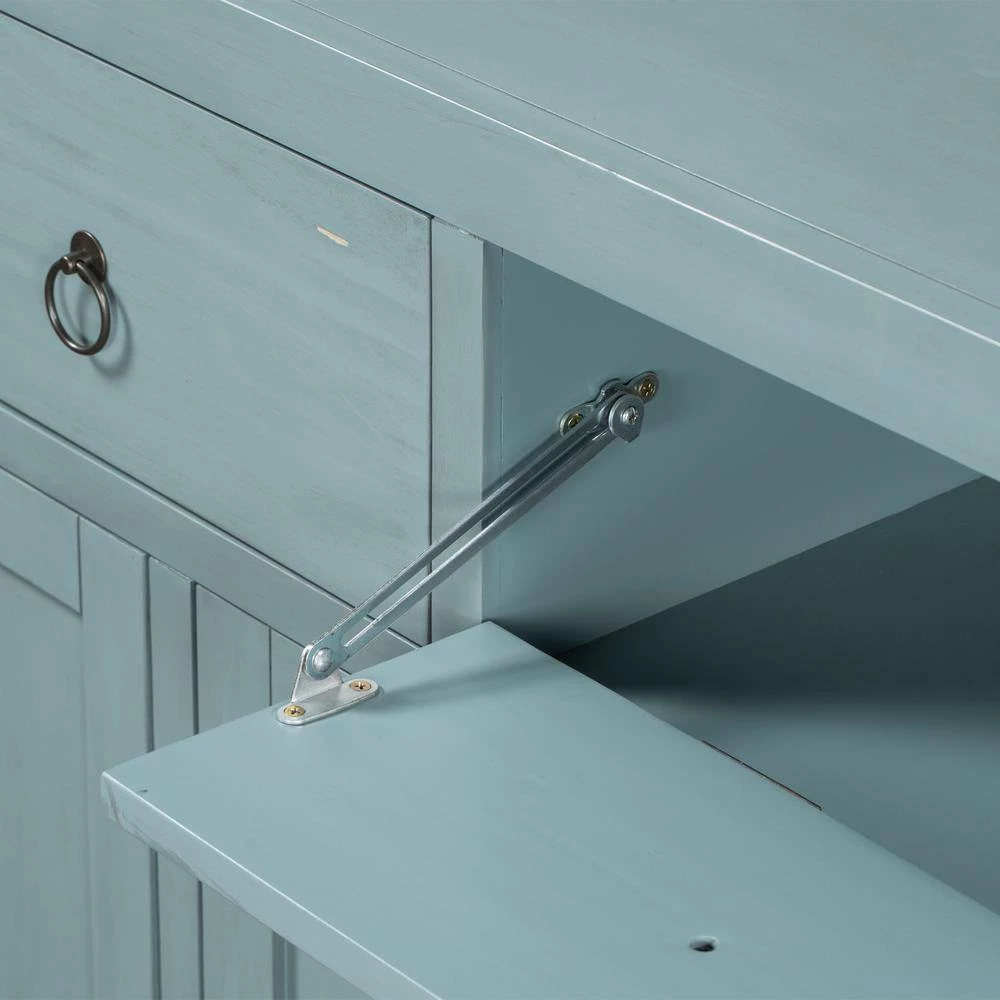 60 in. W x 15.9 in. D x 36.2 in. H Wood Storage Cabinet with 2 Drawers and 2 Shelves, Sideboard Table Cabinet, Green by Aoibox 8 60 in. W x 15.9 in. D x 36.2 in. H Wood Storage Cabinet with 2 Drawers and 2 Shelves, Sideboard Table Cabinet, Green by Aoibox - Image 8