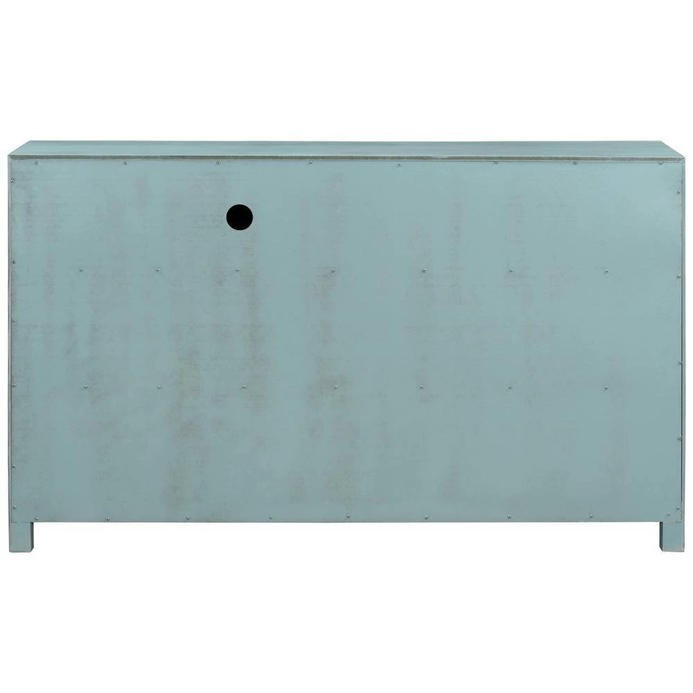 60 in. W x 15.9 in. D x 36.2 in. H Wood Storage Cabinet with 2 Drawers and 2 Shelves, Sideboard Table Cabinet, Green by Aoibox 5 60 in. W x 15.9 in. D x 36.2 in. H Wood Storage Cabinet with 2 Drawers and 2 Shelves, Sideboard Table Cabinet, Green by Aoibox - Image 5