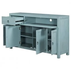 60 in. W x 15.9 in. D x 36.2 in. H Wood Storage Cabinet with 2 Drawers and 2 Shelves, Sideboard Table Cabinet, Green by Aoibox 24 60 in. W x 15.9 in. D x 36.2 in. H Wood Storage Cabinet with 2 Drawers and 2 Shelves, Sideboard Table Cabinet, Green by Aoibox -Homepop Sales green aoibox accent cabinets snmx2080 76 1000