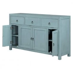 60 in. W x 15.9 in. D x 36.2 in. H Wood Storage Cabinet with 2 Drawers and 2 Shelves, Sideboard Table Cabinet, Green by Aoibox 23 60 in. W x 15.9 in. D x 36.2 in. H Wood Storage Cabinet with 2 Drawers and 2 Shelves, Sideboard Table Cabinet, Green by Aoibox -Homepop Sales green aoibox accent cabinets snmx2080 fa 1000