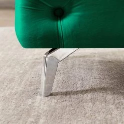 51.18 in. W x 18.89 in. H x 19.68 D Green Velvet Button-Tufted Upholstered Solid Wood Bench with Chrome Legs by Aoibox 15 51.18 in. W x 18.89 in. H x 19.68 D Green Velvet Button-Tufted Upholstered Solid Wood Bench with Chrome Legs by Aoibox -Homepop Sales green aoibox bedroom benches snmx3198 31 1000