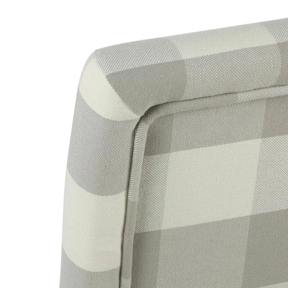 Parsons Buffalo Grey Plaid Upholstered Dining Chair (Set of-2) by Homepop 5 Parsons Buffalo Grey Plaid Upholstered Dining Chair (Set of-2) by Homepop - Image 5
