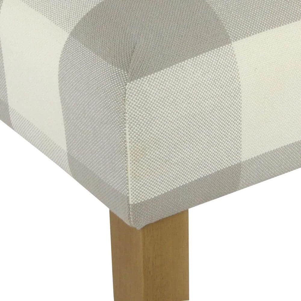 Parsons Buffalo Grey Plaid Upholstered Dining Chair (Set of-2) by Homepop 3 Parsons Buffalo Grey Plaid Upholstered Dining Chair (Set of-2) by Homepop - Image 3