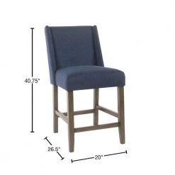 Dinah Indigo Upholstery 26 in. Counter Height Bar Stool by Homepop 8 Dinah Indigo Upholstery 26 in. Counter Height Bar Stool by Homepop -Homepop Sales heather navy blue homepop bar stools k7701 24 f2280 40 1000