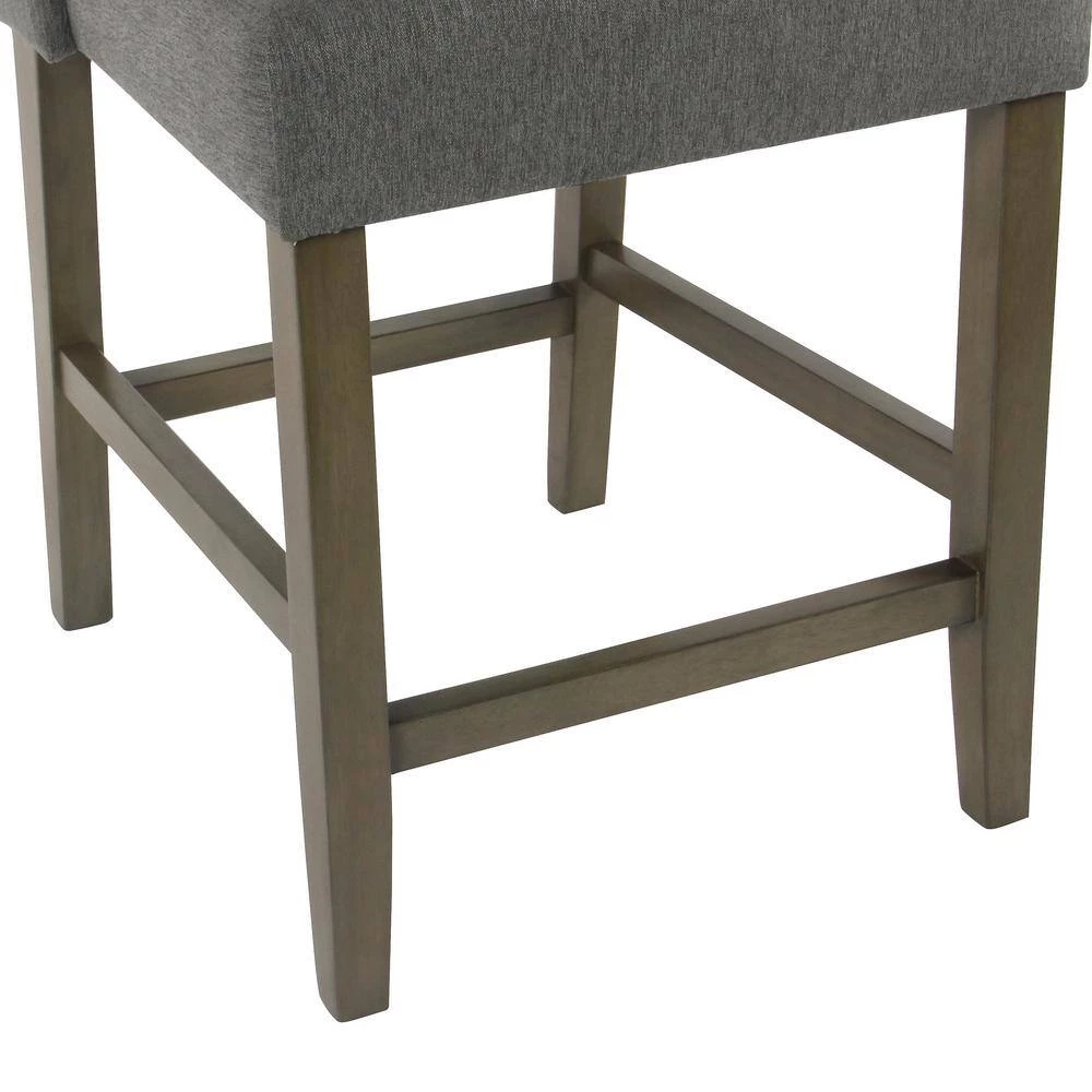 Dinah Pewter Upholstery 26 in. Counter Height Bar Stool by Homepop 7 Dinah Pewter Upholstery 26 in. Counter Height Bar Stool by Homepop - Image 7