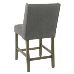 Dinah Pewter Upholstery 26 in. Counter Height Bar Stool by Homepop 11 Dinah Pewter Upholstery 26 in. Counter Height Bar Stool by Homepop -Homepop Sales heathered gray homepop bar stools k7701 24 f2281 c3 1000
