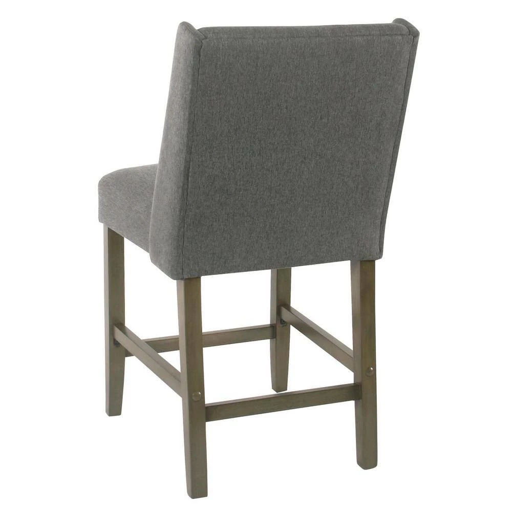 Dinah Pewter Upholstery 26 in. Counter Height Bar Stool by Homepop 5 Dinah Pewter Upholstery 26 in. Counter Height Bar Stool by Homepop - Image 5