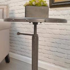 Colton Warm Chestnut End Table by Carolina Cottage 10 Colton Warm Chestnut End Table by Carolina Cottage -Homepop Sales industrial vintage finish powder coated base and top carolina cottage end side tables cf2300mtrt ind c3 1000