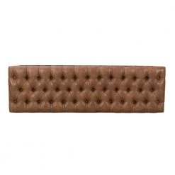 Draper Large Light Brown Faux Leather Decorative Bench/Ottoman with Button Tufting 17.25 in H x 52.25 W x 15.75 D by Homepop 11 Draper Large Light Brown Faux Leather Decorative Bench/Ottoman with Button Tufting 17.25 in H x 52.25 W x 15.75 D by Homepop -Homepop Sales light brown homepop bedroom benches k7116 ydqy 2 a0 1000