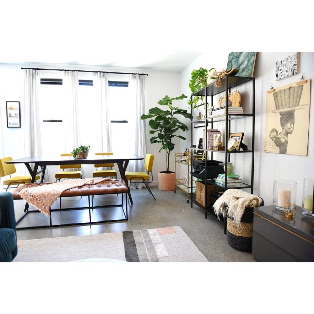 Draper Light Brown Faux Leather Large Decorative Bench/Ottoman with Button Tufting 18 in. H x 57.50 in. W x 27.75 in. D by Homepop 12 Draper Light Brown Faux Leather Large Decorative Bench/Ottoman with Button Tufting 18 in. H x 57.50 in. W x 27.75 in. D by Homepop - Image 12