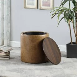 Light Brown Vegan Faux Leather with Wood Top Storage Ottoman by Homepop 11 Light Brown Vegan Faux Leather with Wood Top Storage Ottoman by Homepop -Homepop Sales light brown vegan faux leather homepop ottomans k8585 ydqy 2 1f 1000