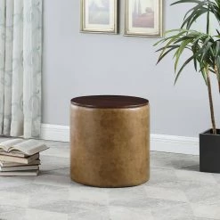 Light Brown Vegan Faux Leather with Wood Top Storage Ottoman by Homepop 13 Light Brown Vegan Faux Leather with Wood Top Storage Ottoman by Homepop -Homepop Sales light brown vegan faux leather homepop ottomans k8585 ydqy 2 31 1000