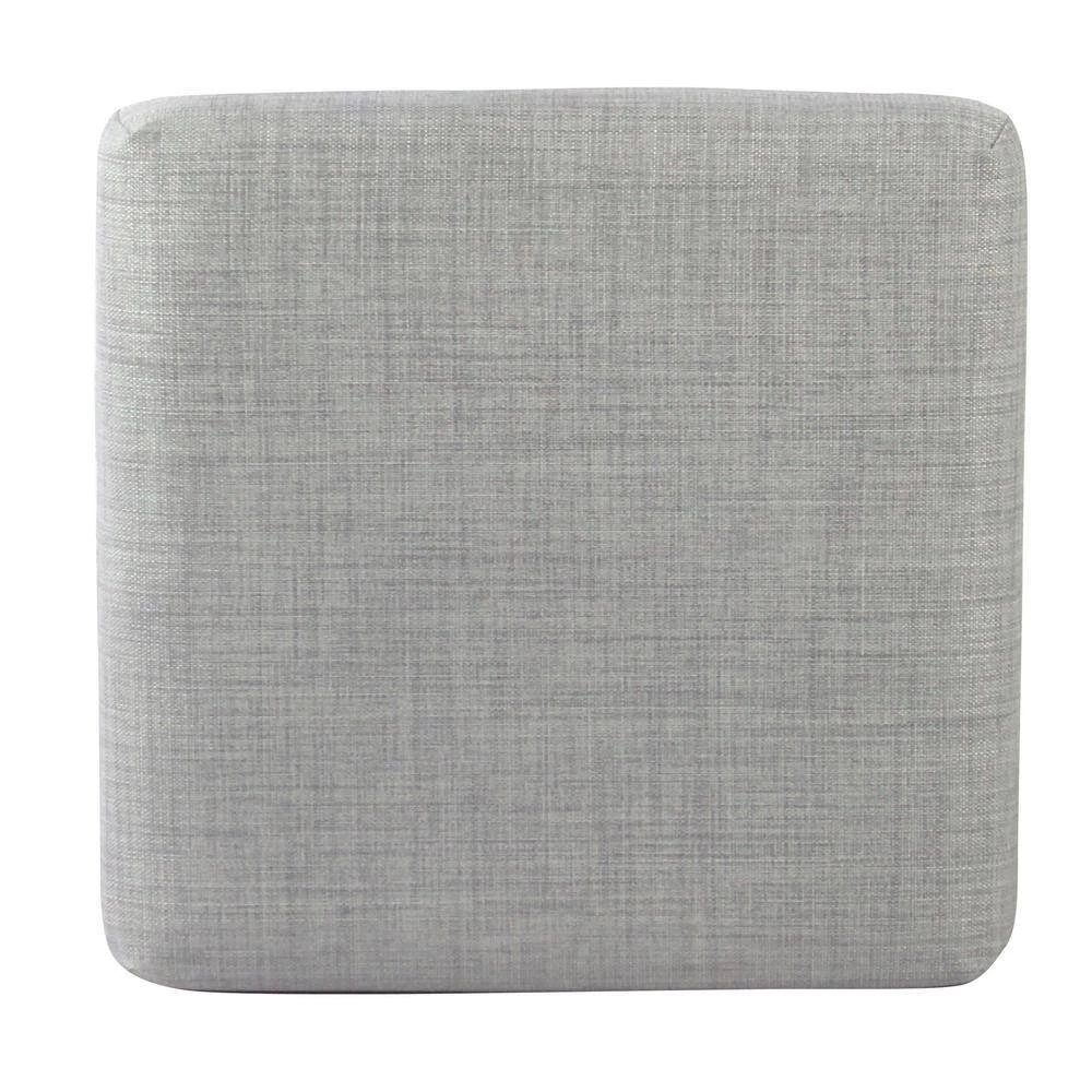 Open Back Metal 24 in. Light Gray Bar Stool by Homepop 4 Open Back Metal 24 in. Light Gray Bar Stool by Homepop - Image 4