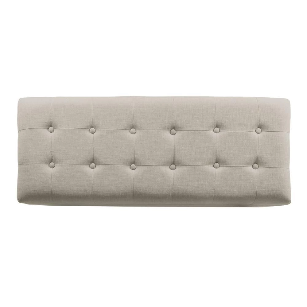 Large Grey Tufted Storage Bench by Homepop 3 Large Grey Tufted Storage Bench by Homepop - Image 3