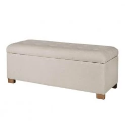 Large Grey Tufted Storage Bench by Homepop 15 Large Grey Tufted Storage Bench by Homepop -Homepop Sales light gray homepop bedroom benches k7378 f1424 c3 1000