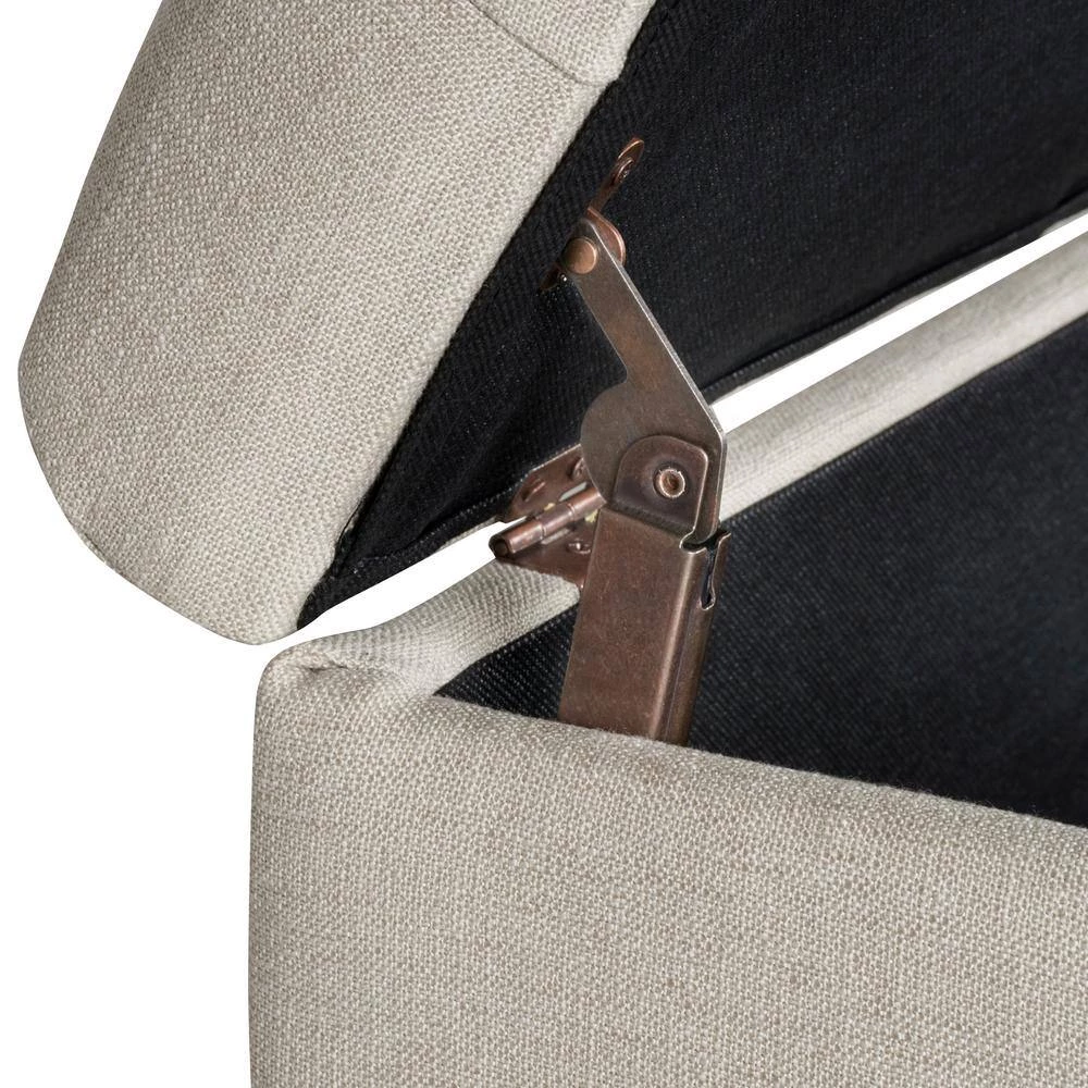 Large Grey Tufted Storage Bench by Homepop 9 Large Grey Tufted Storage Bench by Homepop - Image 9