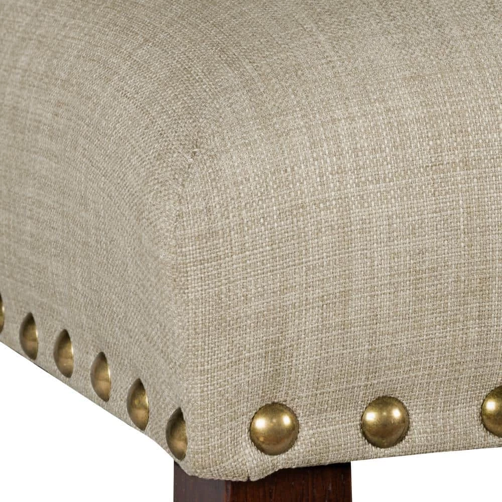 Michele Parsons Light Tan Upholstered Dining Chairs with Nailhead Trim (Set of 2) by Homepop 9 Michele Parsons Light Tan Upholstered Dining Chairs with Nailhead Trim (Set of 2) by Homepop - Image 9