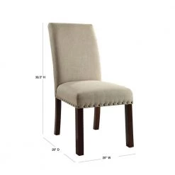 Michele Parsons Light Tan Upholstered Dining Chairs with Nailhead Trim (Set of 2) by Homepop 13 Michele Parsons Light Tan Upholstered Dining Chairs with Nailhead Trim (Set of 2) by Homepop -Homepop Sales light tan homepop dining chairs k6380 f1326 40 1000