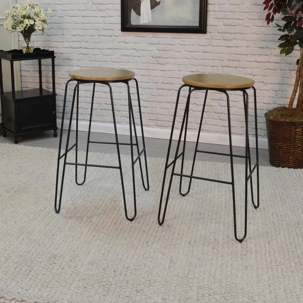 Ethan 29 in. Maple Stacking Stool (Set of 2) by Carolina Cottage 3 Ethan 29 in. Maple Stacking Stool (Set of 2) by Carolina Cottage - Image 3