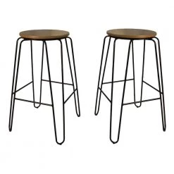 Ethan 29 in. Maple Stacking Stool (Set of 2) by Carolina Cottage