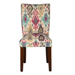 Parsons Deluxe Multi-Color Ikat Upholstered Dining Chair (Set of 2) by Homepop 6 Parsons Deluxe Multi-Color Ikat Upholstered Dining Chair (Set of 2) by Homepop -Homepop Sales multi homepop dining chairs n6354 a708 c3 1000