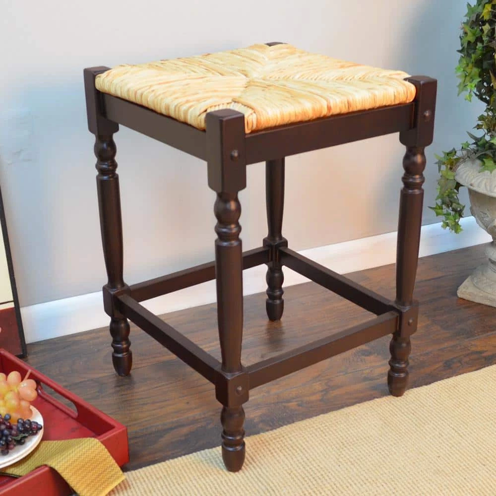 Hawthorne 23.75 in. Espresso Bar Stool by Carolina Cottage 2 Hawthorne 23.75 in. Espresso Bar Stool by Carolina Cottage - Image 2