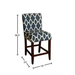 Upholstered 24 in. Navy Blue Bar Stool by Homepop 11 Upholstered 24 in. Navy Blue Bar Stool by Homepop -Homepop Sales navy blue dark walnut homepop bar stools k6858 24 f2051 40 1000