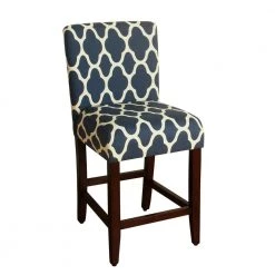 Upholstered 24 in. Navy Blue Bar Stool by Homepop 12 Upholstered 24 in. Navy Blue Bar Stool by Homepop -Homepop Sales navy blue dark walnut homepop bar stools k6858 24 f2051 c3 1000