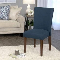 Classic Parsons Navy Blue Upholstered Dining Chair by Homepop 11 Classic Parsons Navy Blue Upholstered Dining Chair by Homepop -Homepop Sales navy blue textured solid woven homepop dining chairs k6805 f2088 31 1000