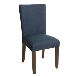 Classic Parsons Navy Blue Upholstered Dining Chair by Homepop
